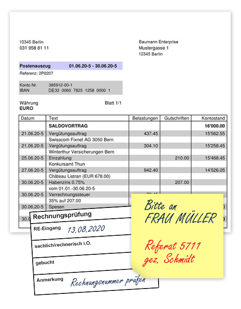 Rechnung in papierform oder als PDF