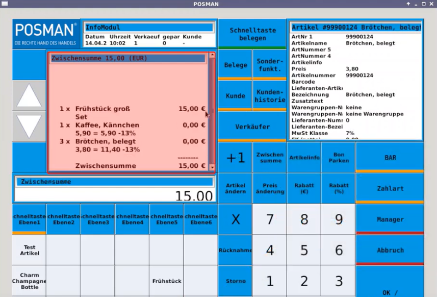 Setpreis an der POS Kasse als Komplettpreis anzeigen